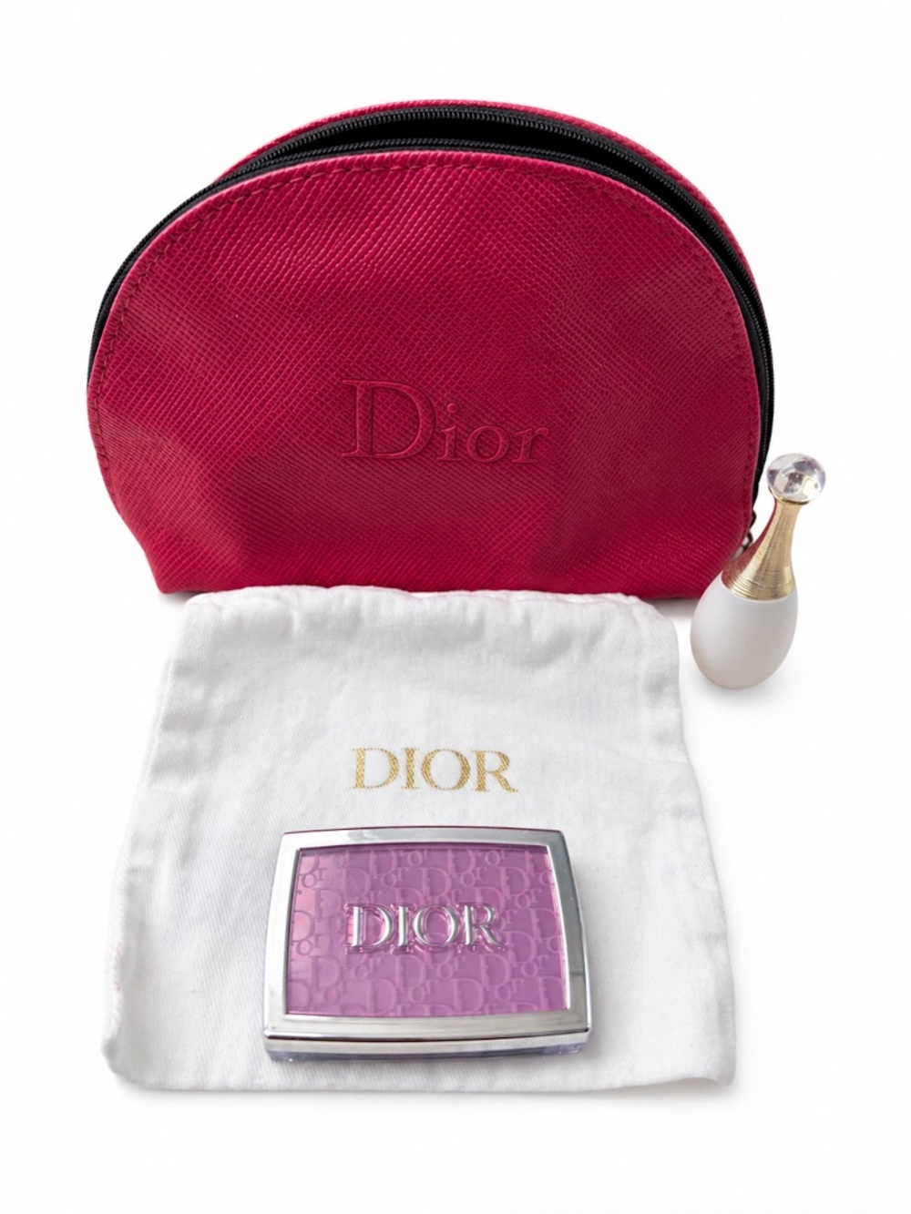 NWOB Dior Rosy Glow Blush 063 Pink Lilac NEW + Dior Bag Bundle